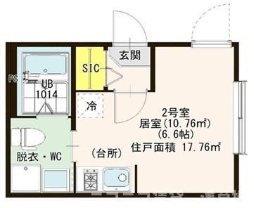 STARLIGHT HOME(ワンルーム/1階)の間取り写真
