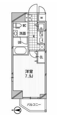 アーデン堺筋本町(1K/12階)の間取り写真