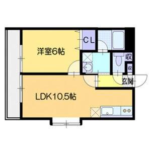エレガンスハイム42(1LDK/2階)の間取り写真