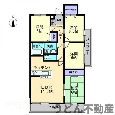 メゾンドール(4LDK/2階)の間取り写真