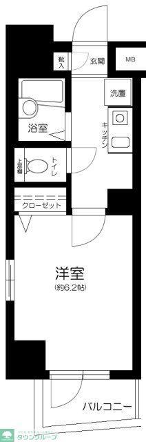 リクレイシア西麻布I番館(1K/12階)の間取り写真