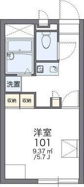 レオパレスみやび(1K/1階)の間取り写真