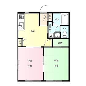 レグルス(2DK/1階)の間取り写真