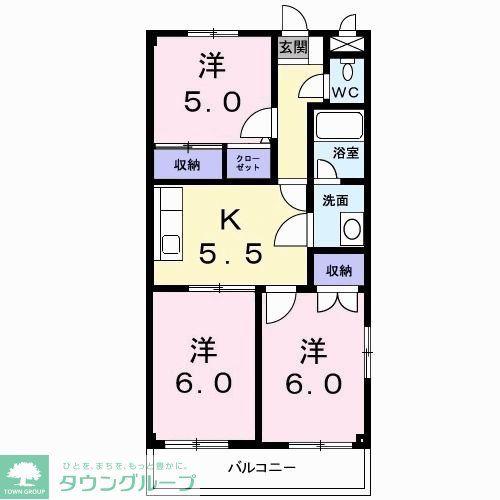 グレイスマンション(3K/1階)の間取り写真