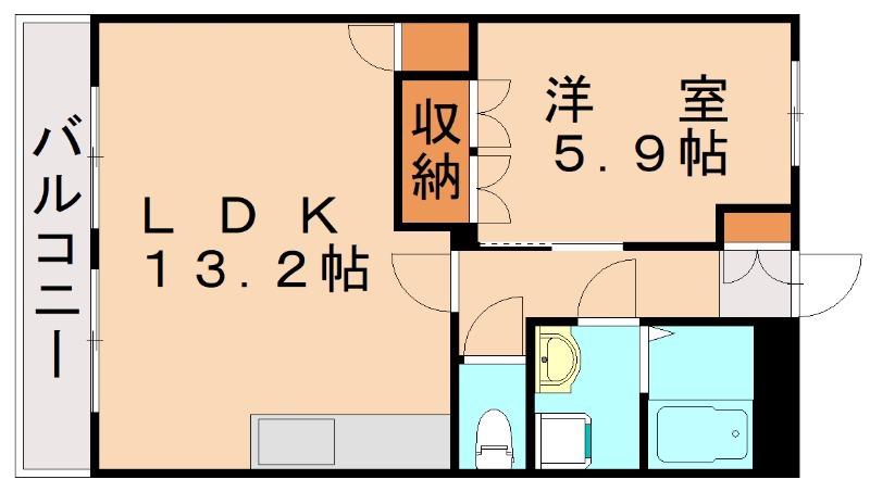 GRANDIR HEIM(1LDK/2階)の間取り写真