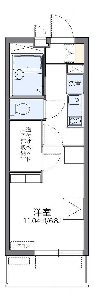 レオパレス片倉大丸(1K/3階)の間取り写真
