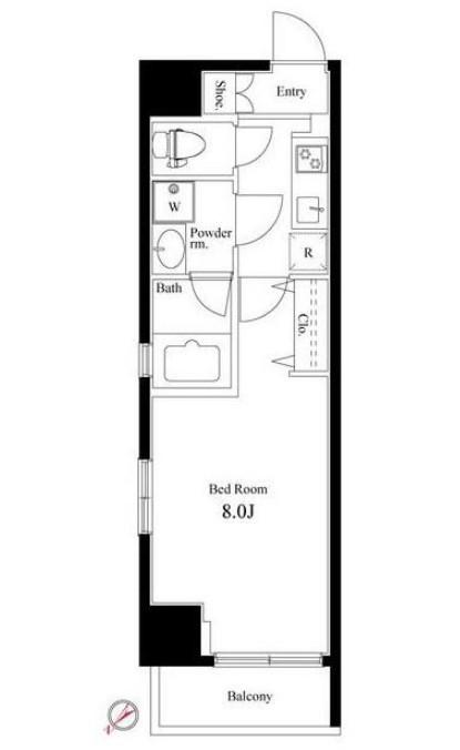 APPLE RESIDENCE水道橋(1K/9階)の間取り写真