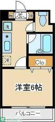 サンパラッツォ弐番館(1K/4階)の間取り写真