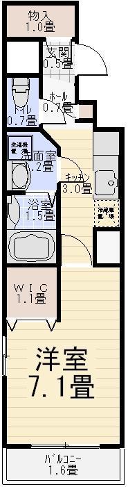 グレース桜木(1K/1階)の間取り写真