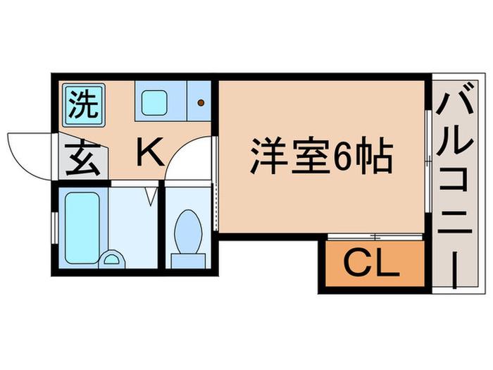 ウイナ-ズハイツII(1K/2階)の間取り写真