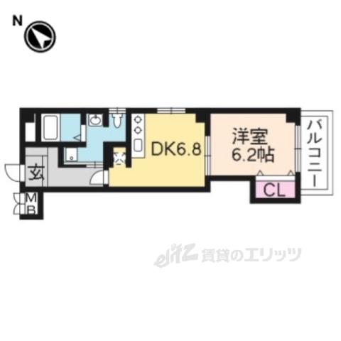AMBELLIR(1DK/2階)の間取り写真