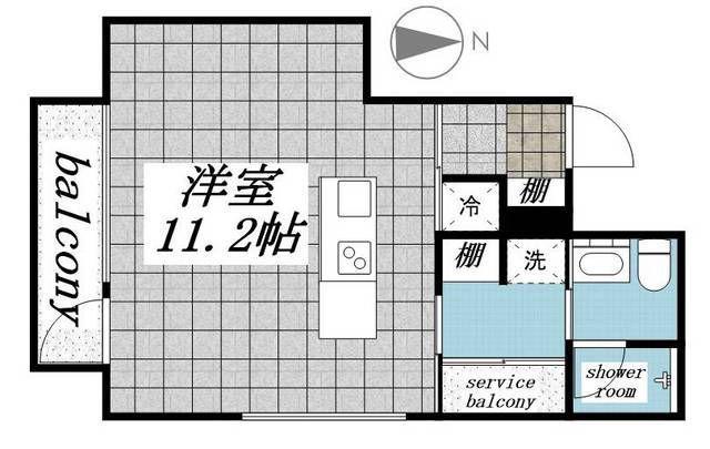 LIGEREGRACE祐天寺(ワンルーム/4階)の間取り写真