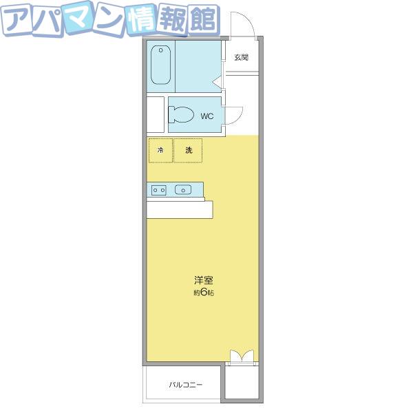 サンローゼみずき野(ワンルーム/2階)の間取り写真
