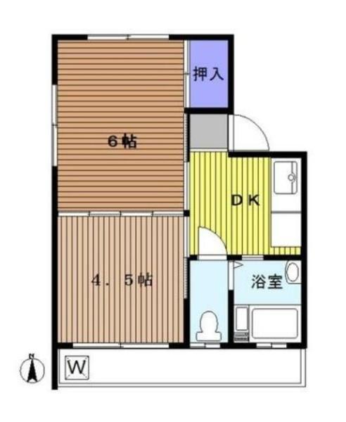 塩野ビル(2K/3階)の間取り写真