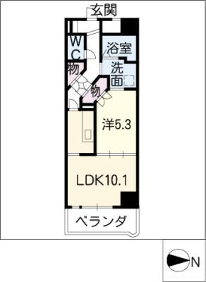 グランドステージ丸の内(1LDK/7階)の間取り写真