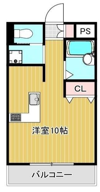 グランドール戸塚II(ワンルーム/3階)の間取り写真
