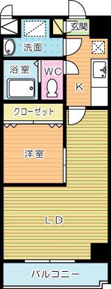 堺町センタービル(2K/4階)の間取り写真
