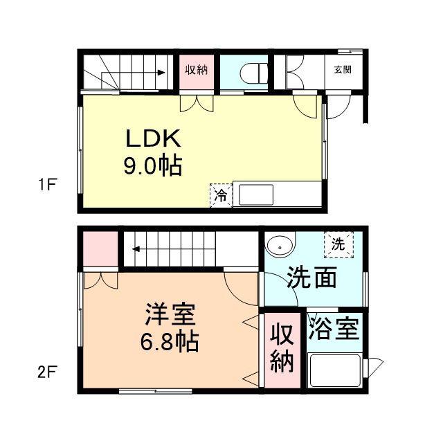 ガーデンヒル上冨居I(1LDK/1階)の間取り写真