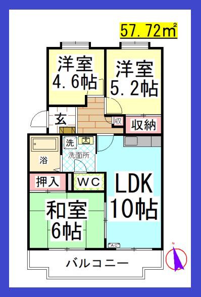 DLルミエール湘南(3LDK/3階)の間取り写真