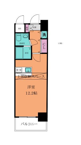 NO.63 ORIENT CAPITAL TOWER(1K/19階)の間取り写真