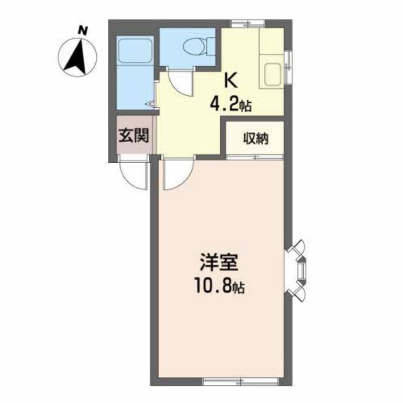 シティ上杉(1K/1階)の間取り写真