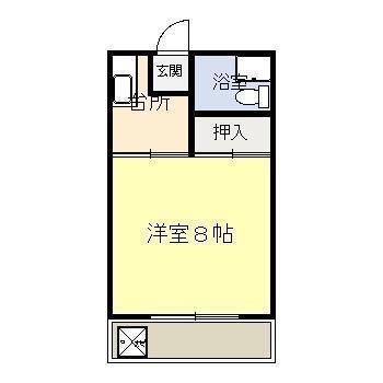ホワイトコーポ (1K/2階)の間取り写真