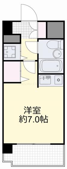 ダイアパレス弓之町(ワンルーム/10階)の間取り写真