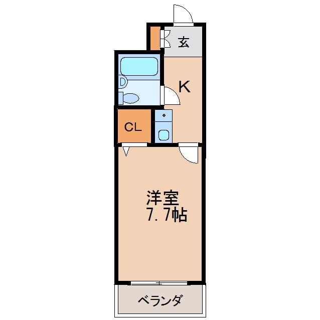 ライオンズマンション丸の内第6(1K/9階)の間取り写真
