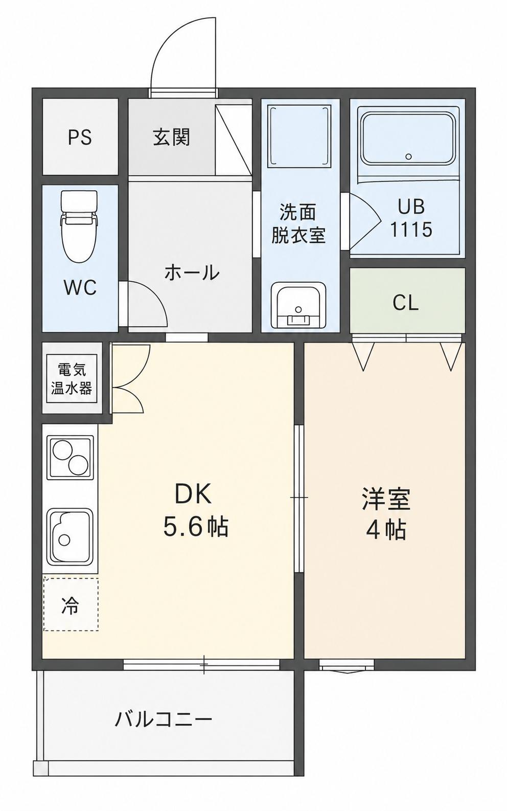EIJU TSUKAMOTO(1LDK/3階)の間取り写真