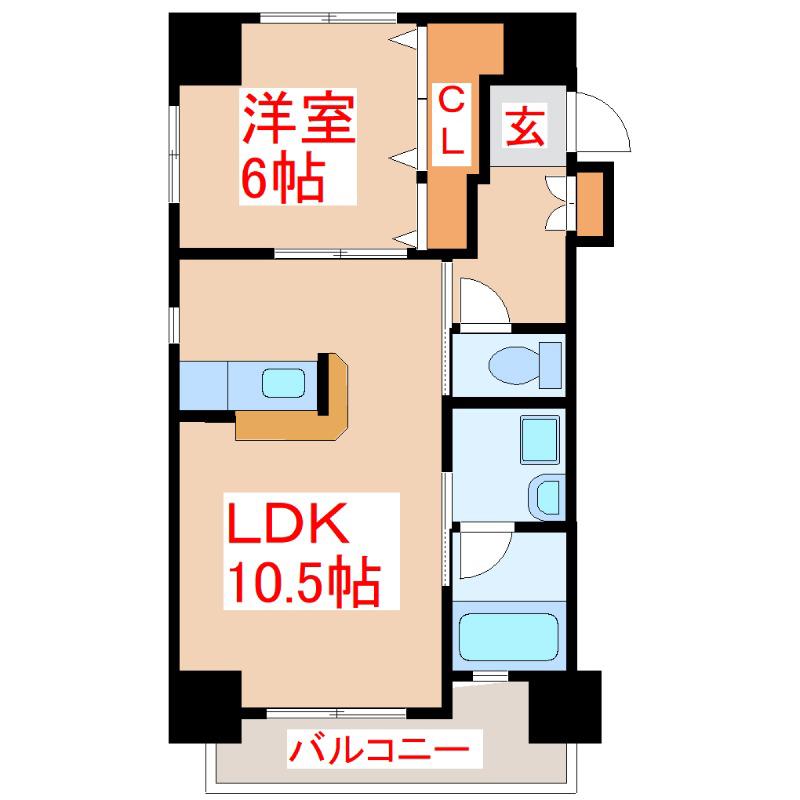 さくらヒルズマリンポート(1LDK/7階)の間取り写真