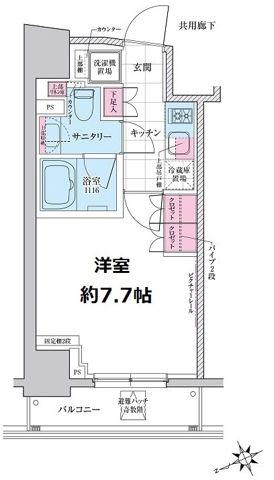 ステラメゾン三軒茶屋(1K/6階)の間取り写真