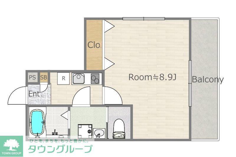 グランザ清瀬(1K/1階)の間取り写真