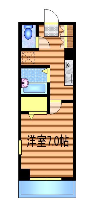 パルクベ-ル上井草(1K/4階)の間取り写真