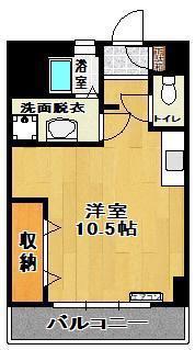 定功ビル(ワンルーム/7階)の間取り写真