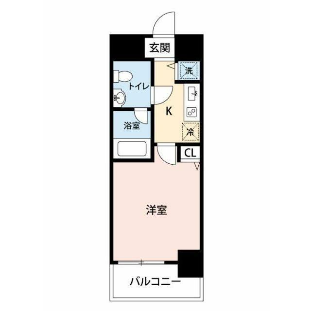 スカイコート都立大学第3(1K/8階)の間取り写真