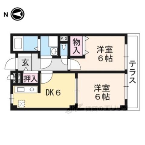 レジデンス21(2DK/2階)の間取り写真