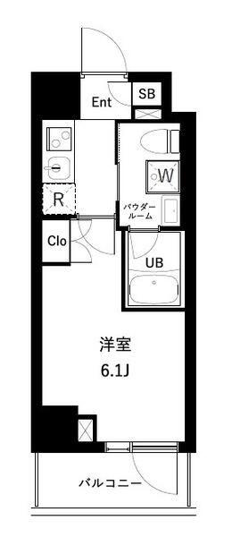 アーバンパーク西船橋(1K/2階)の間取り写真