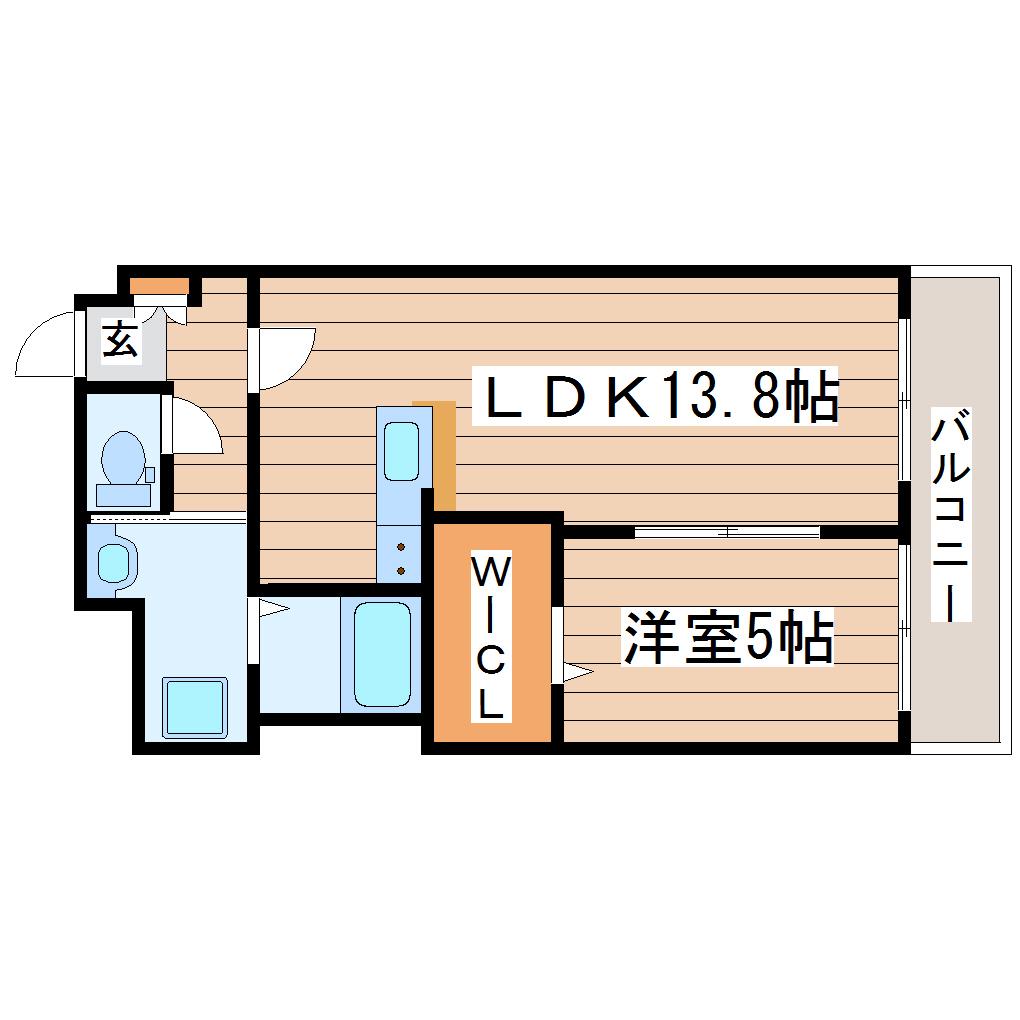 KANON SENDAI(1LDK/5階)の間取り写真