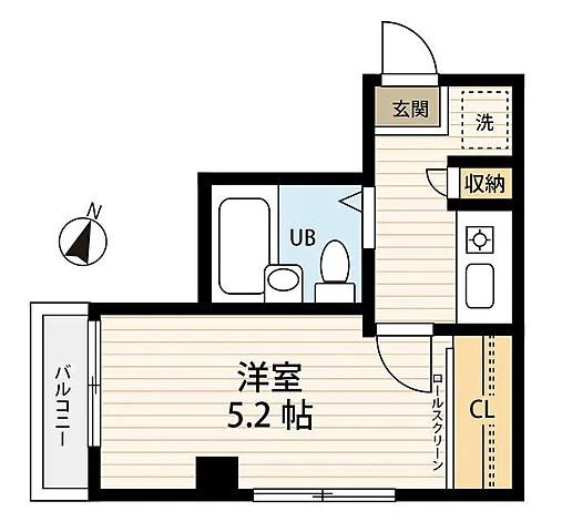 ARCO HAKURAKU(1K/2階)の間取り写真