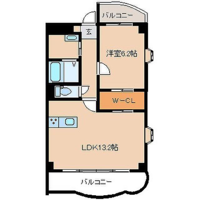 シェル・エトワレ(1LDK/4階)の間取り写真
