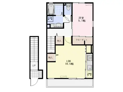 京和風・えの木(1LDK/2階)の間取り写真