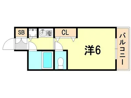 ステーションプラザ神戸西(1K/3階)の間取り写真