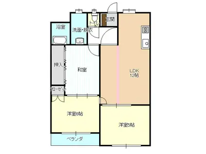 ルミエール千代田(3LDK/2階)の間取り写真