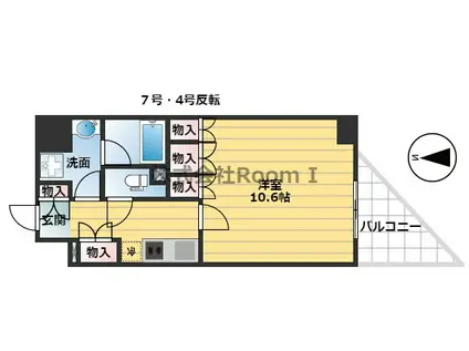 ビエラコート内久宝寺 旧ルクレ内久宝寺(1K/14階)の間取り写真