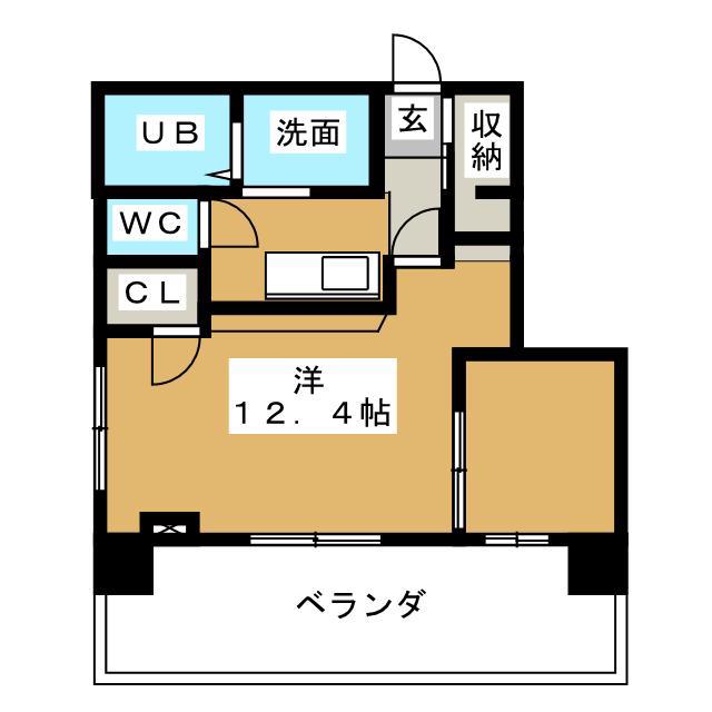 アロー北松戸27番館(1K/3階)の間取り写真