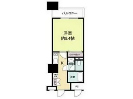 メゾンドヴィレ大阪城公園前(1K/10階)の間取り写真