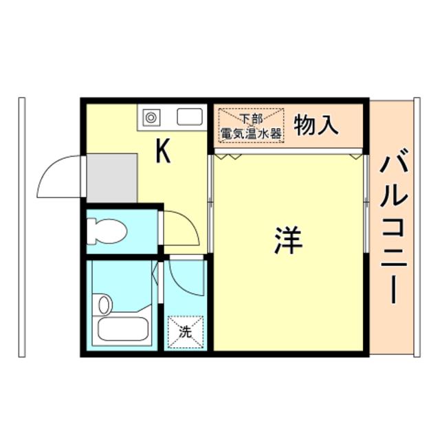ハイツフェイバリット(1K/2階)の間取り写真