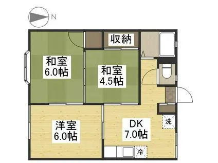 パレスナカシマ木之庄(3DK/1階)の間取り写真