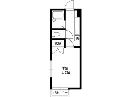 コーポ・ユーミー(1K/2階)の間取り写真