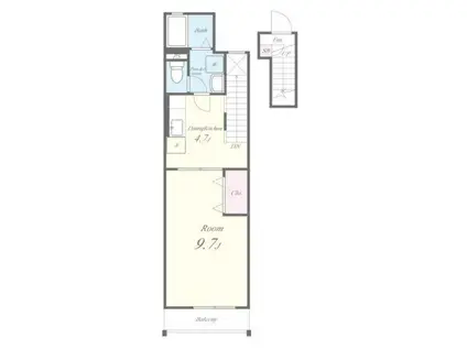 メゾン・サンベリーナ(1DK/2階)の間取り写真